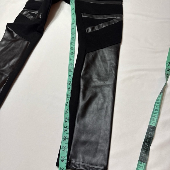 MeMoí SEXY MOTO PLEATHER ACCENT SHAPING LEGGING SZ S/M - Picture 9 of 10